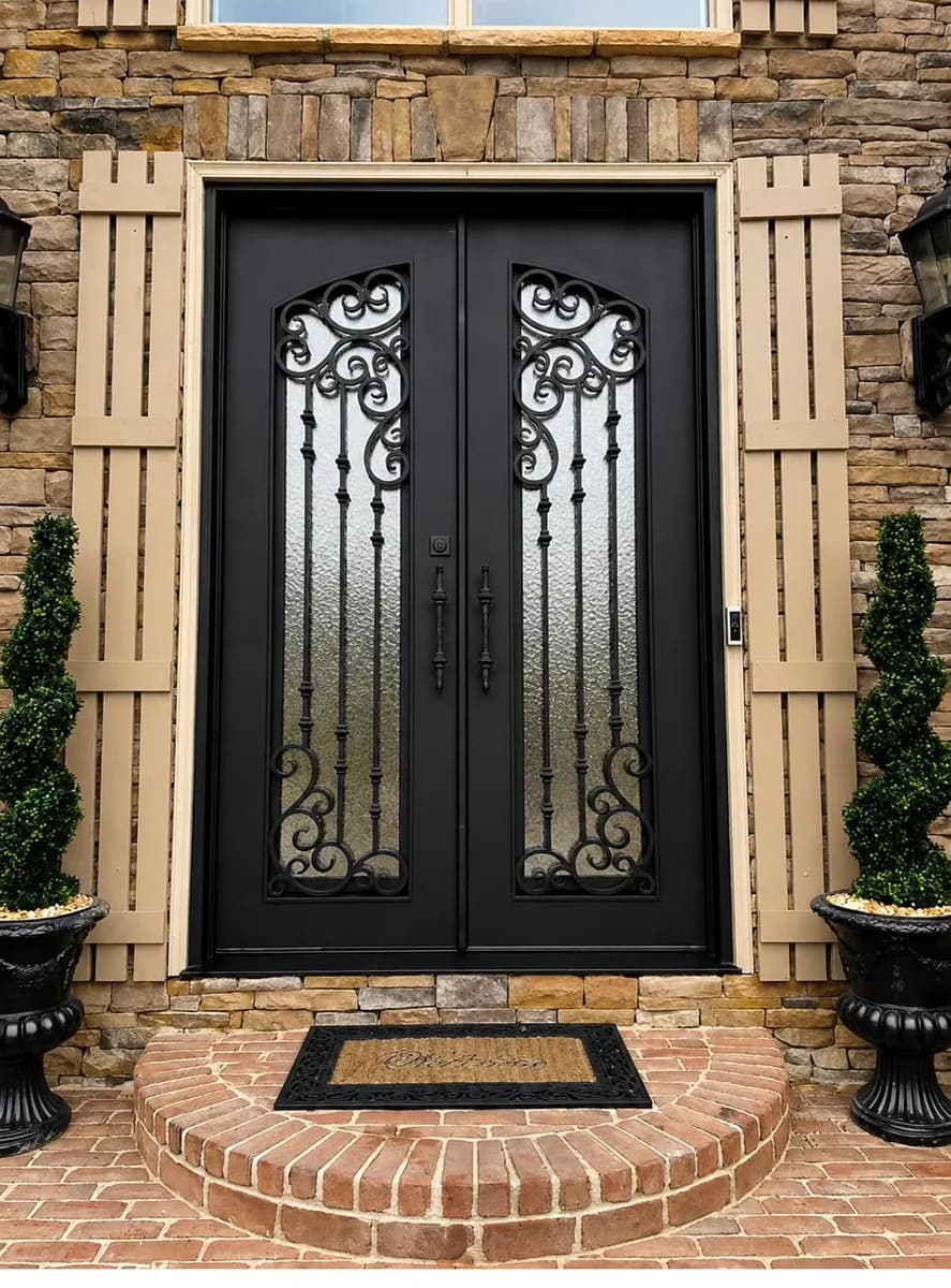 Double iron entry doors — featured local project in Knoxville, TN