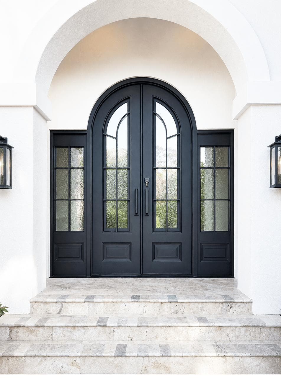 Iron Entry Double Door with sidelights- PS7309