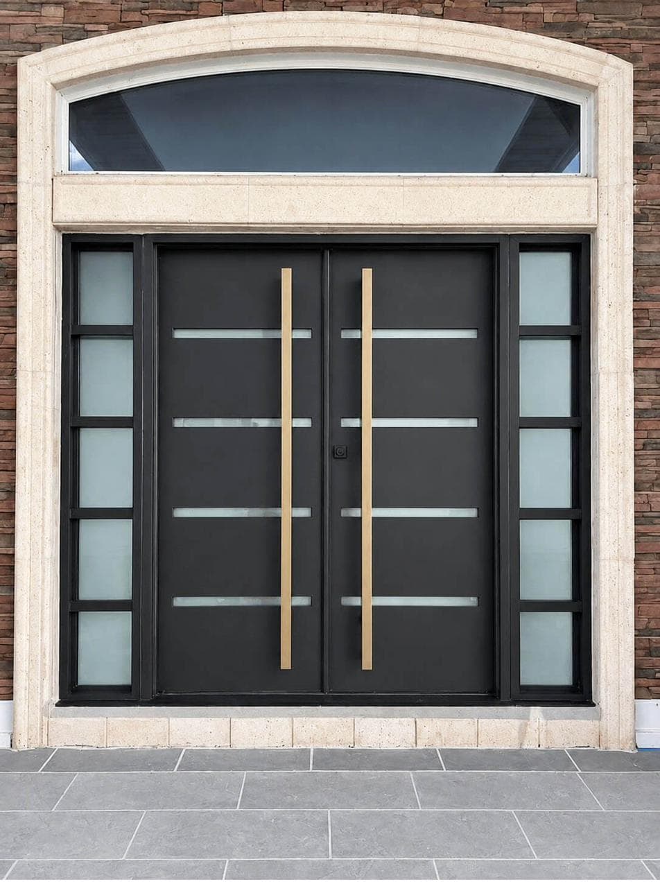 Iron Entry Double Door with sidelights- PS7515