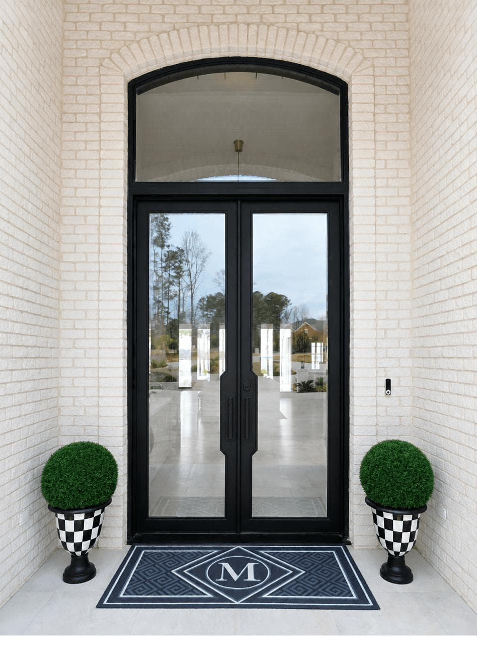 Iron Entry Double Door with transom- PS7257