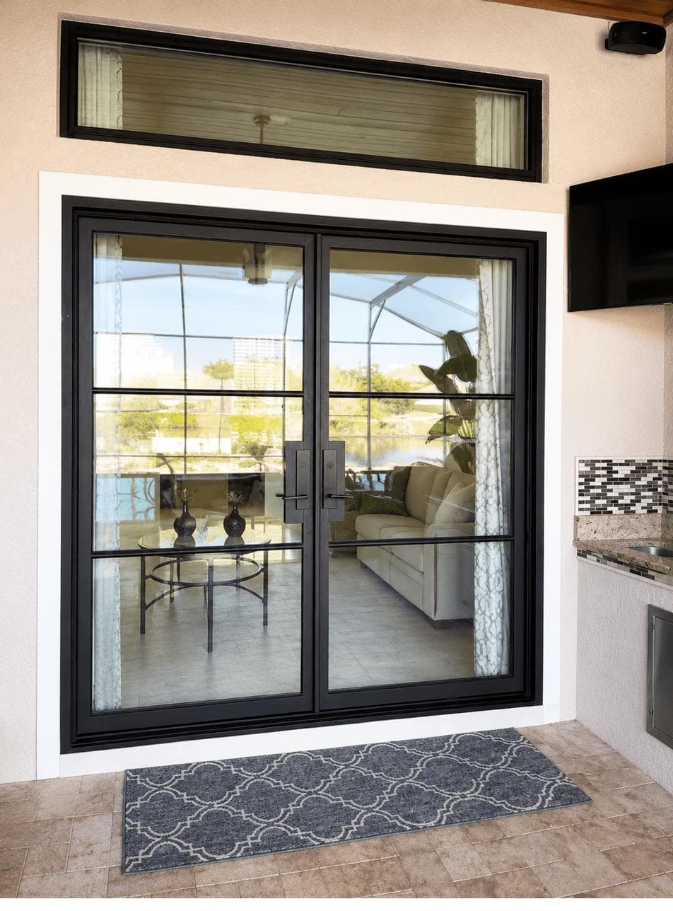 Iron Entry Double Door with Transom - PS7157