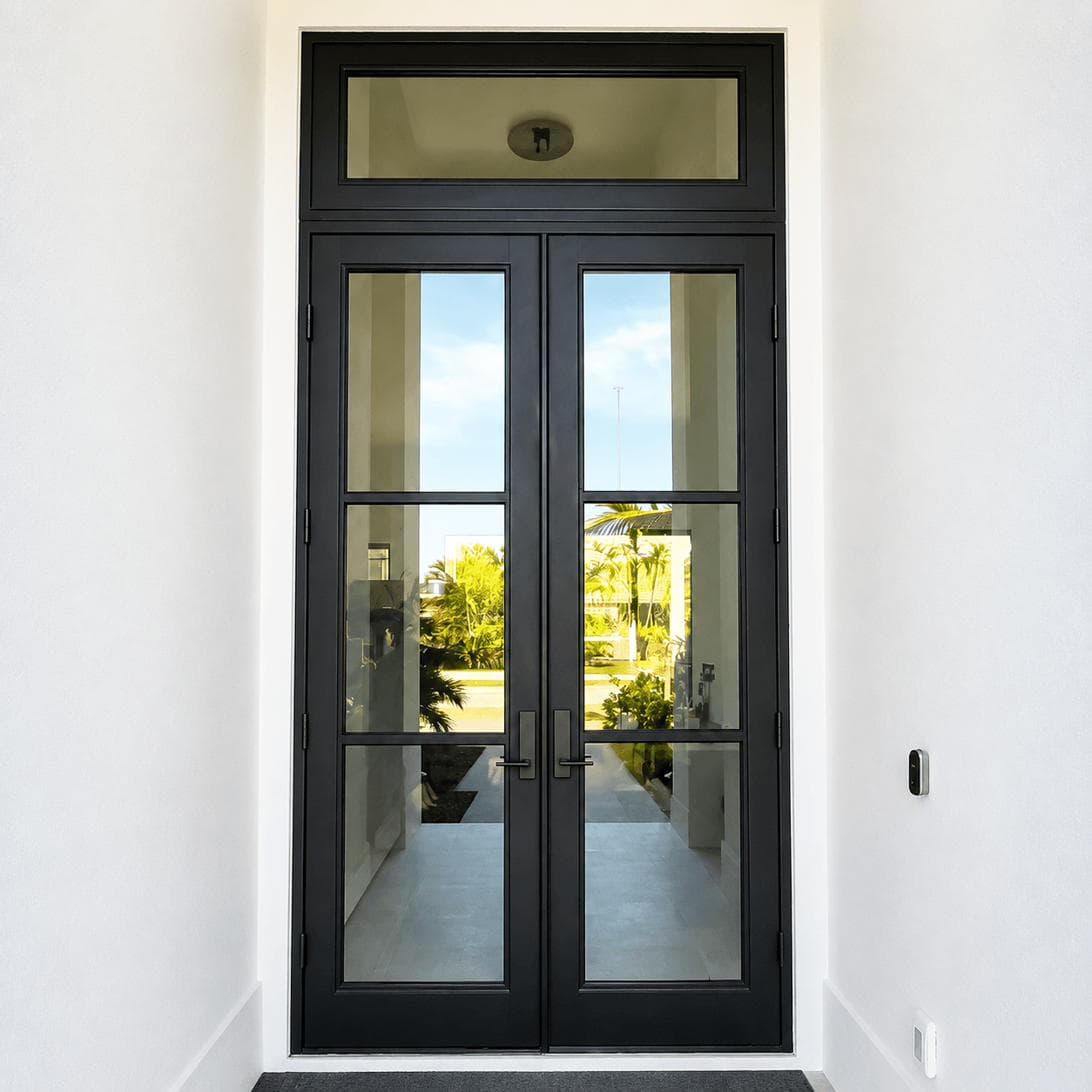Iron Entry Double Door with transom- PS7235