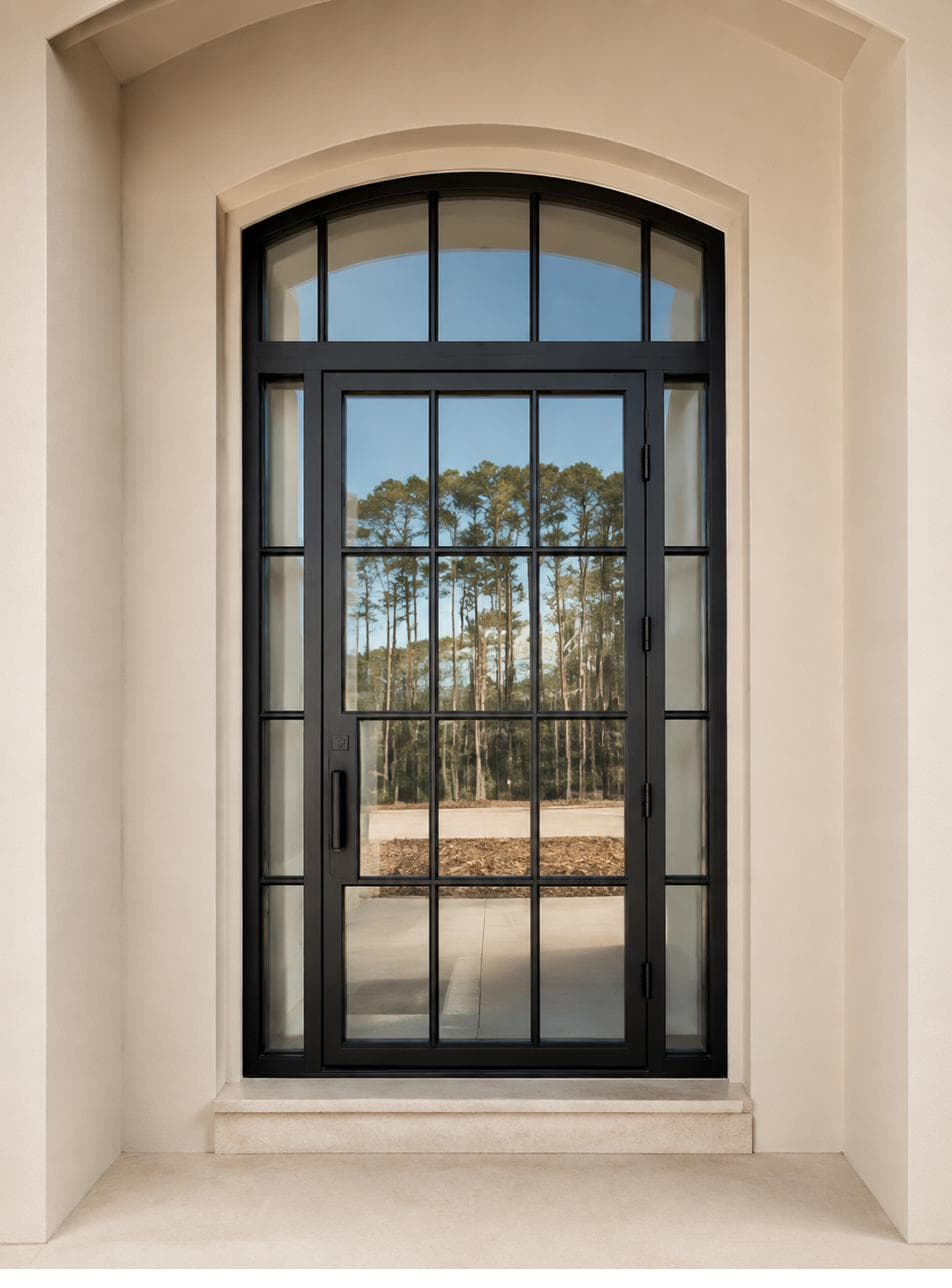 Iron Entry Door with Transom - PS7393