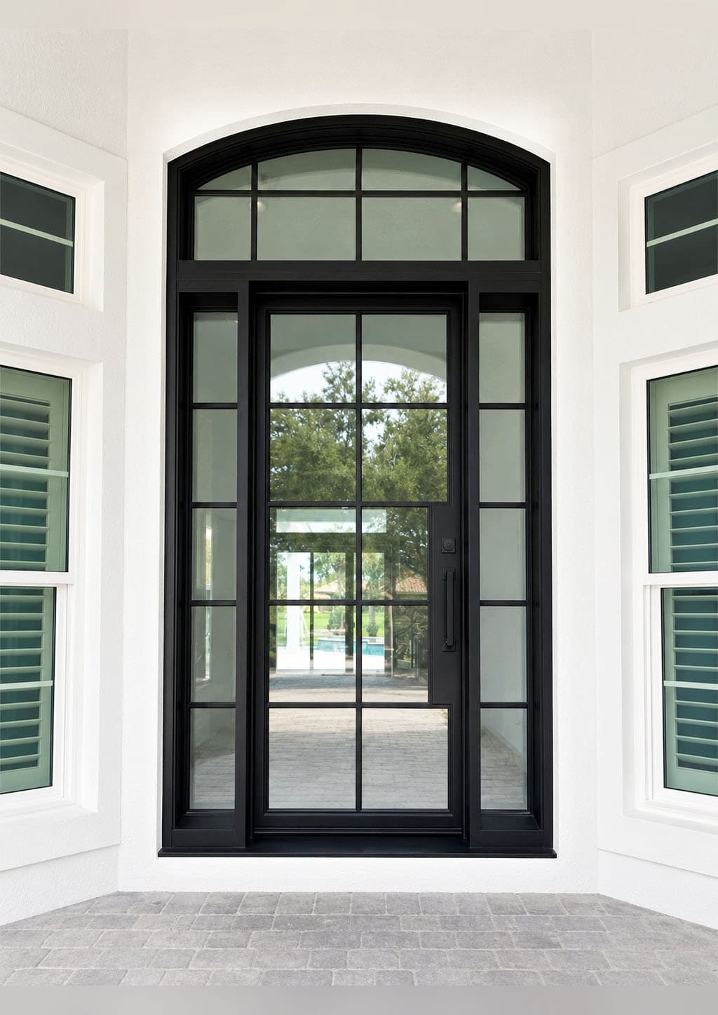 Iron Entry Door with Transom - PS7399